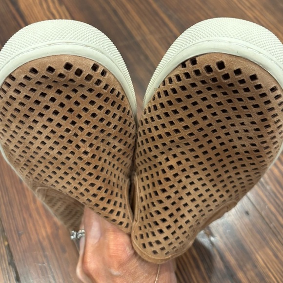 Tory Burch Tan Perforated Slip-On Loafers - Picture 4 of 7